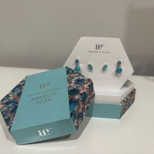BP March Aqua Blue Earrings
